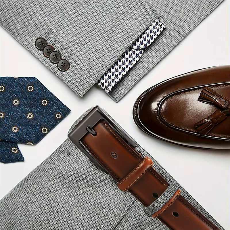 Ceinture en cuir véritable pour homme