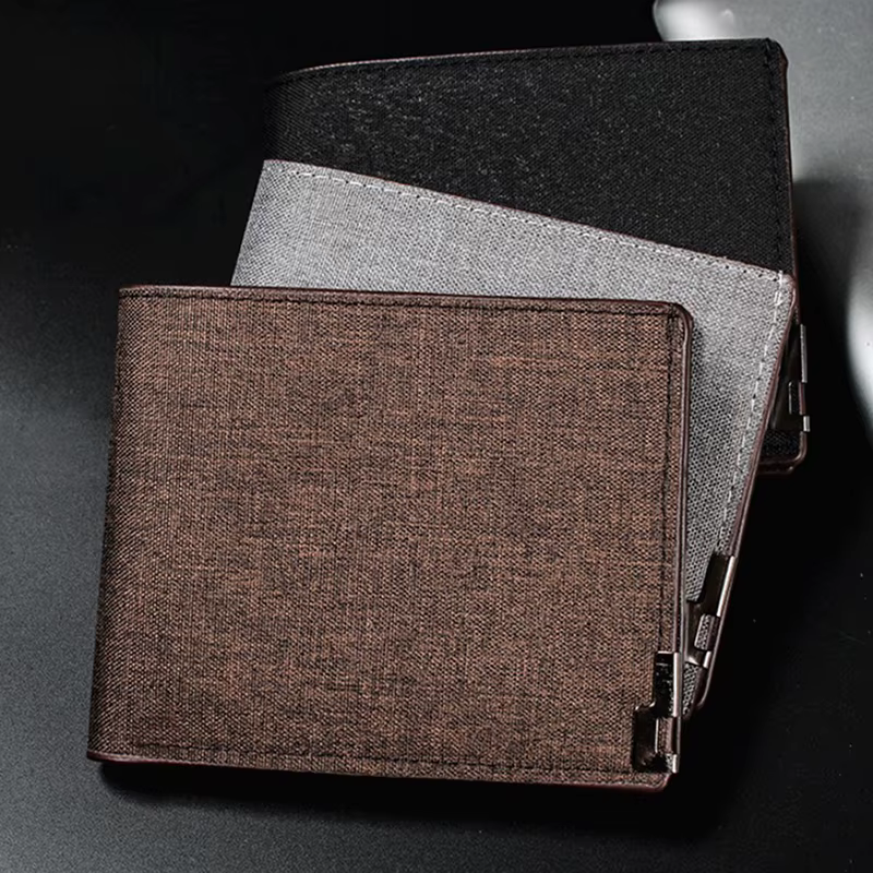 Portefeuille en denim pliable pour hommes et femmes