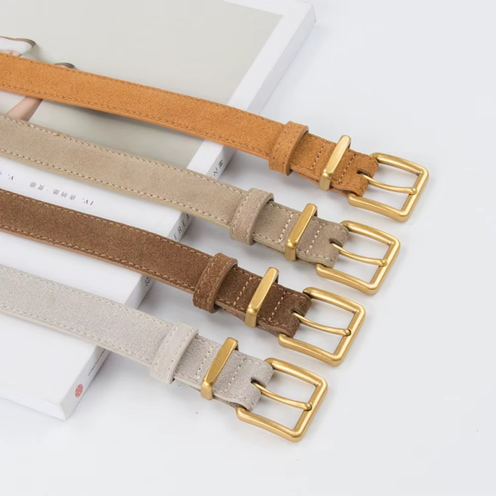Ceinture en cuir suédé pour femme