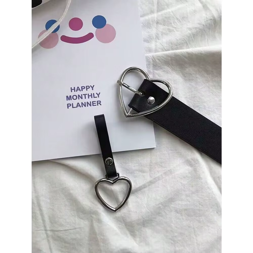 Ceinture à boucle en forme de cœur Harajuku pour femmes