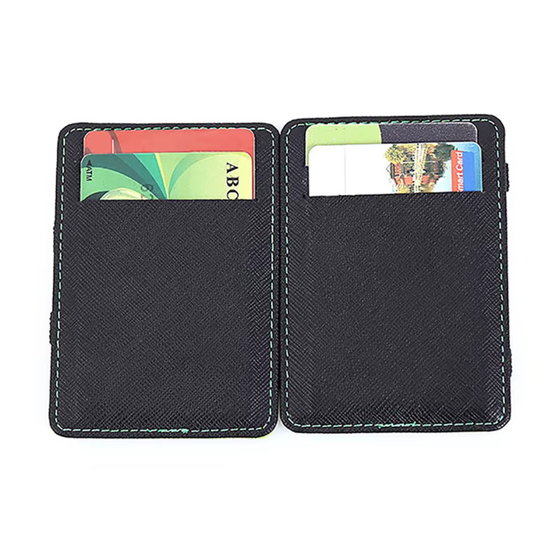 Mini portefeuille mince en cuir PU pour hommes