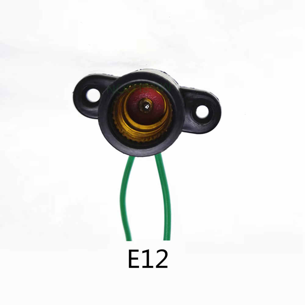 Base E12 E12 Douille E12 Base de lampe E12 avec fil avec trous de montage Support E12