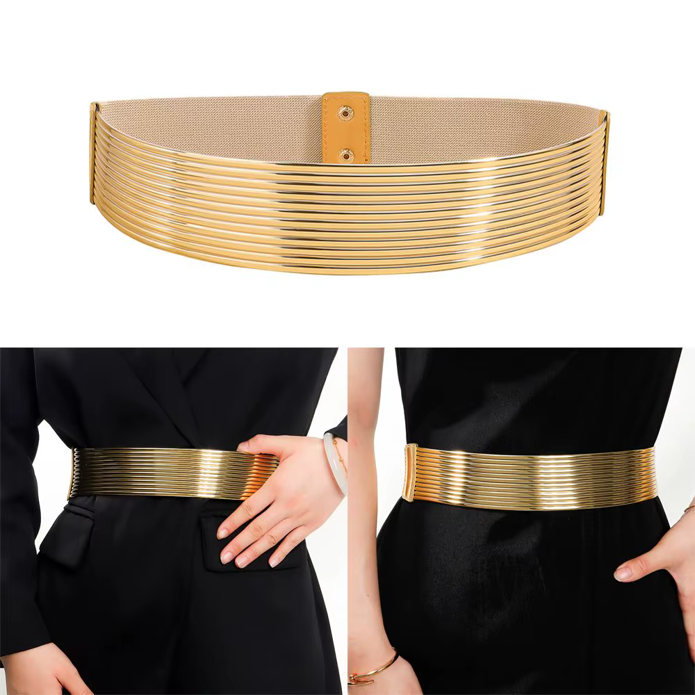 Ceinture de taille dorée à la mode