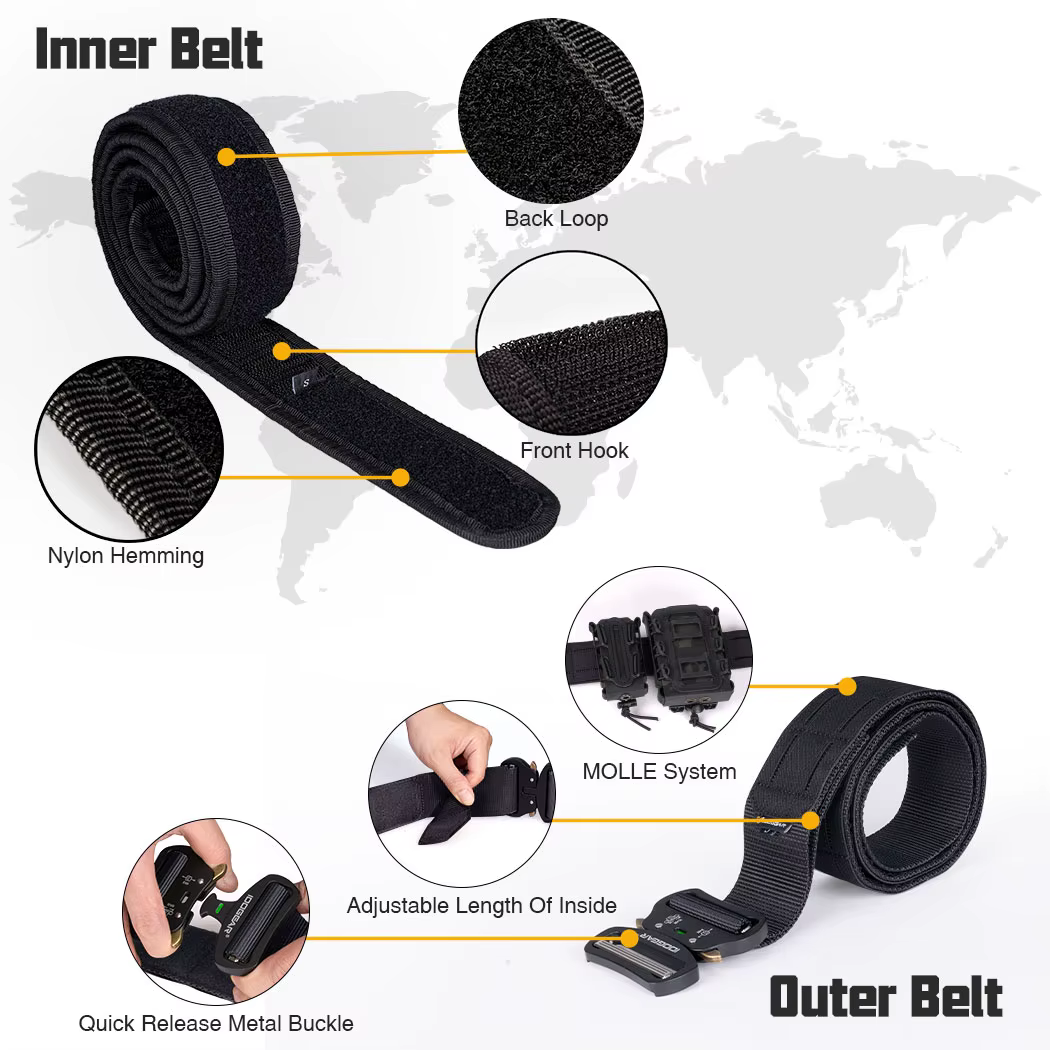 IDOGEAR ceinture tactique de 2 pouces