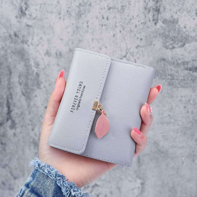 Portefeuille en cuir Pu pour femmes