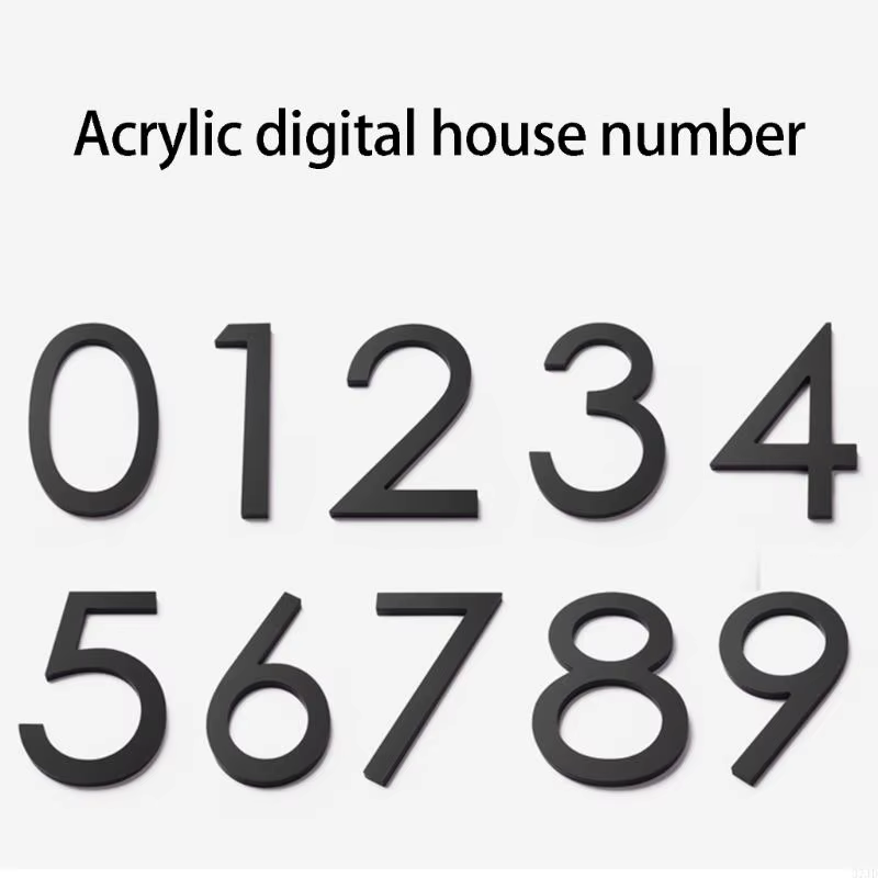 Plaque d'immatriculation d'étiquette porte avec vis, numéros modernes, signe d'adresse durable 37JD