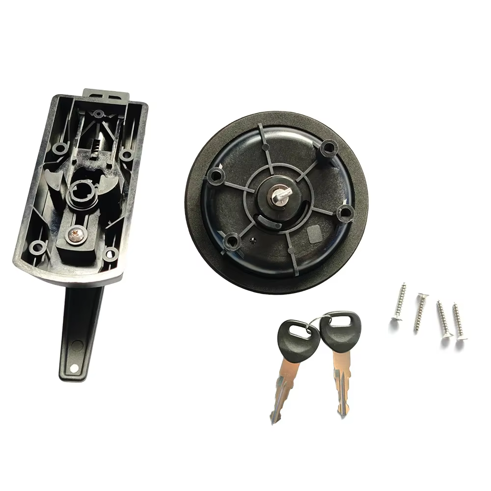 1 pièces serrure de porte complète C/W baril main gauche caravane alliage serrure de porte circulaire pour caravane camping-car RV accessoires