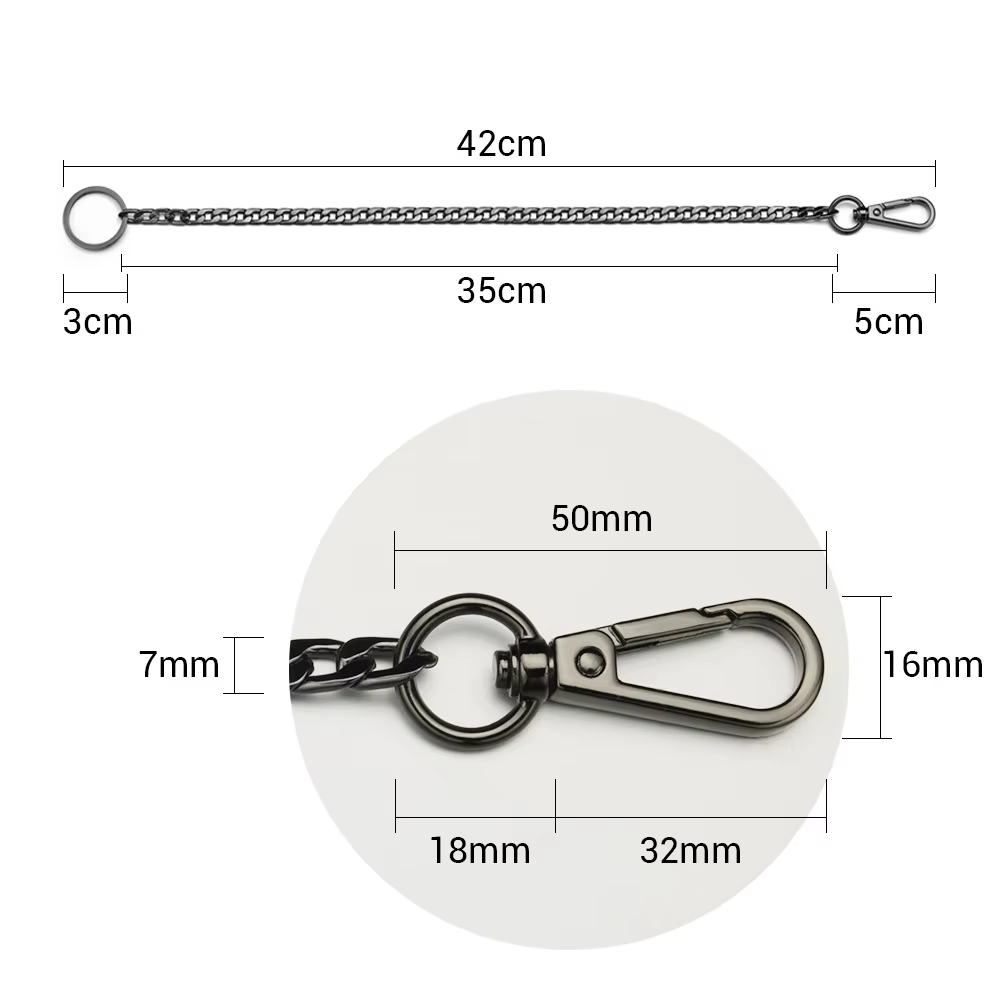 Porte-clés en métal de 42CM de Long