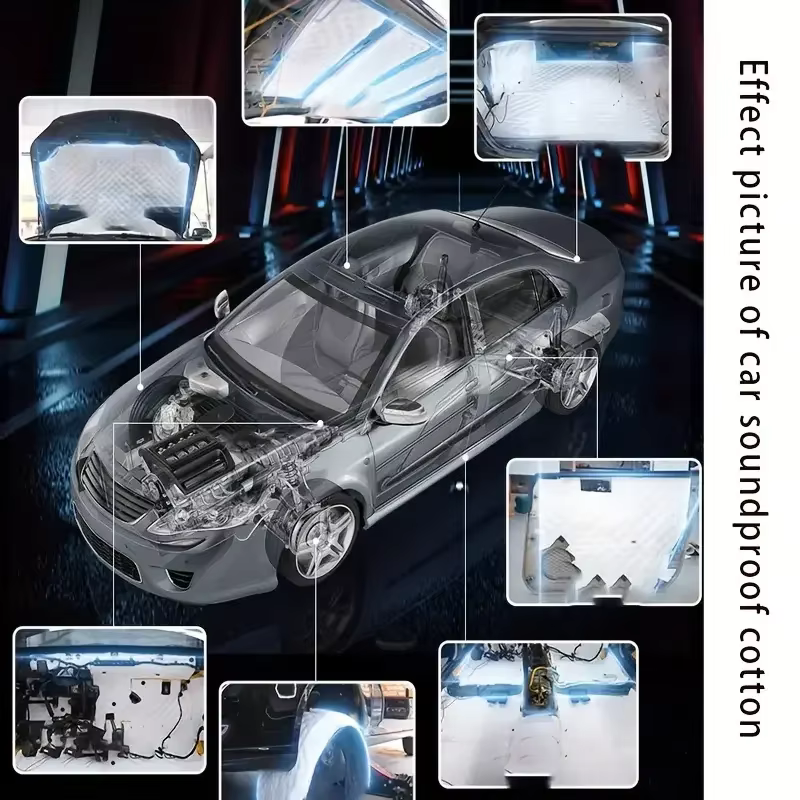 Tapis en mousse ignifuge à cellules fermées 50x80cm, accessoires d'intérieur automobile, tapis insonorisant pour voiture, isolation insonorisante