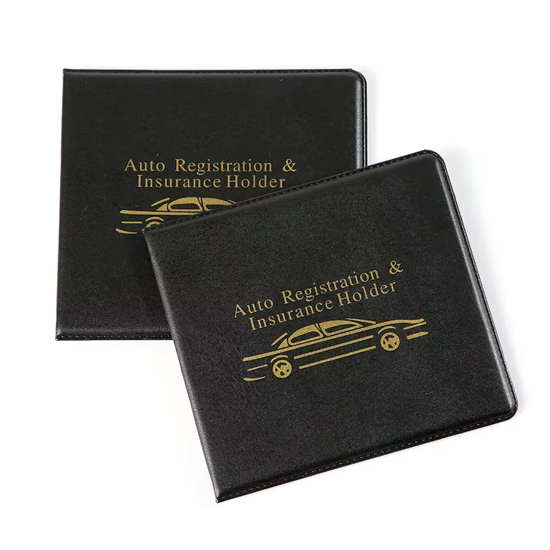 Portefeuille d'enregistrement et de carte d'assurance de voiture, Auto