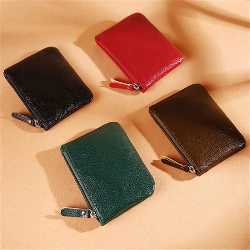 Porte-monnaie motif Litchi en cuir PU pour femme