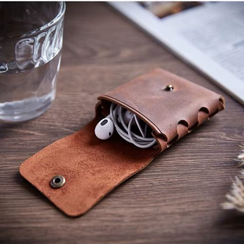 Porte-monnaie en cuir véritable pour hommes et femmes
