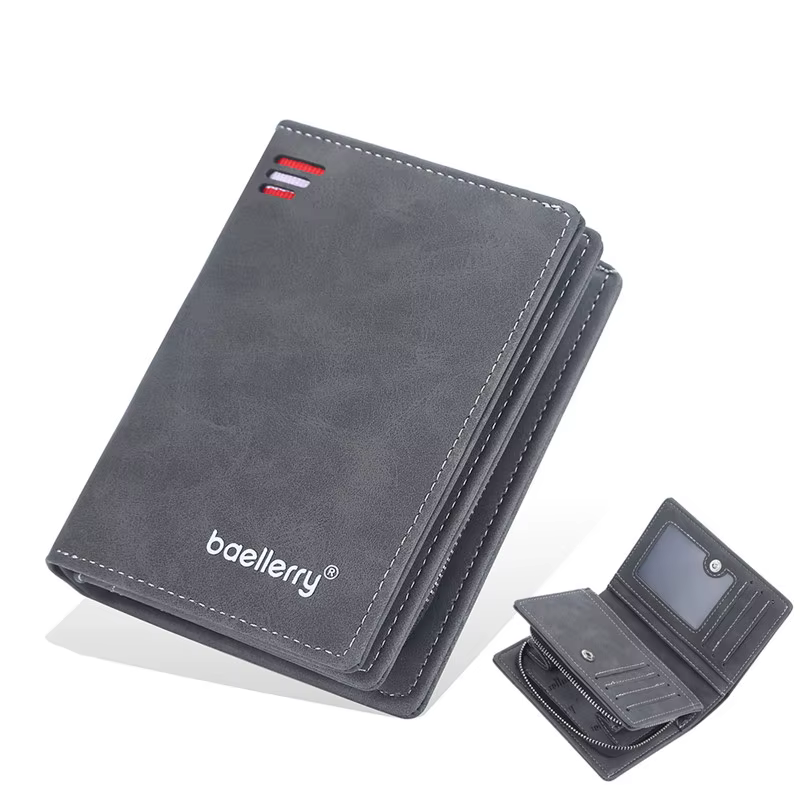 Nouveaux portefeuilles en cuir pour hommes de haute qualité fermeture éclair court design portefeuille Hipster porte-cartes de crédit Inserts porte-monnaie Vintage Walltes