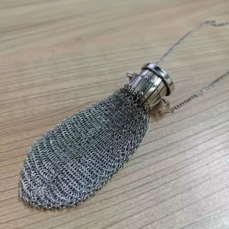 Nouveau porte-monnaie anglais haut de gamme fait à la main des années 1920 rétro à collectionner pièce Antique en acier