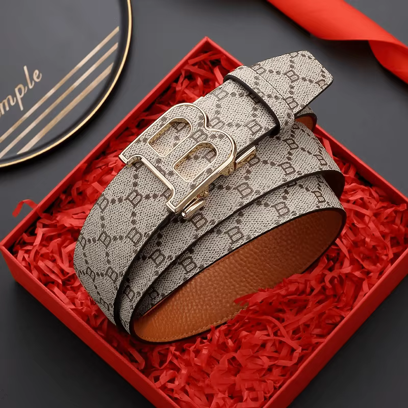 Haute qualité 3.4 cm marque de luxe hommes ceintures célèbres