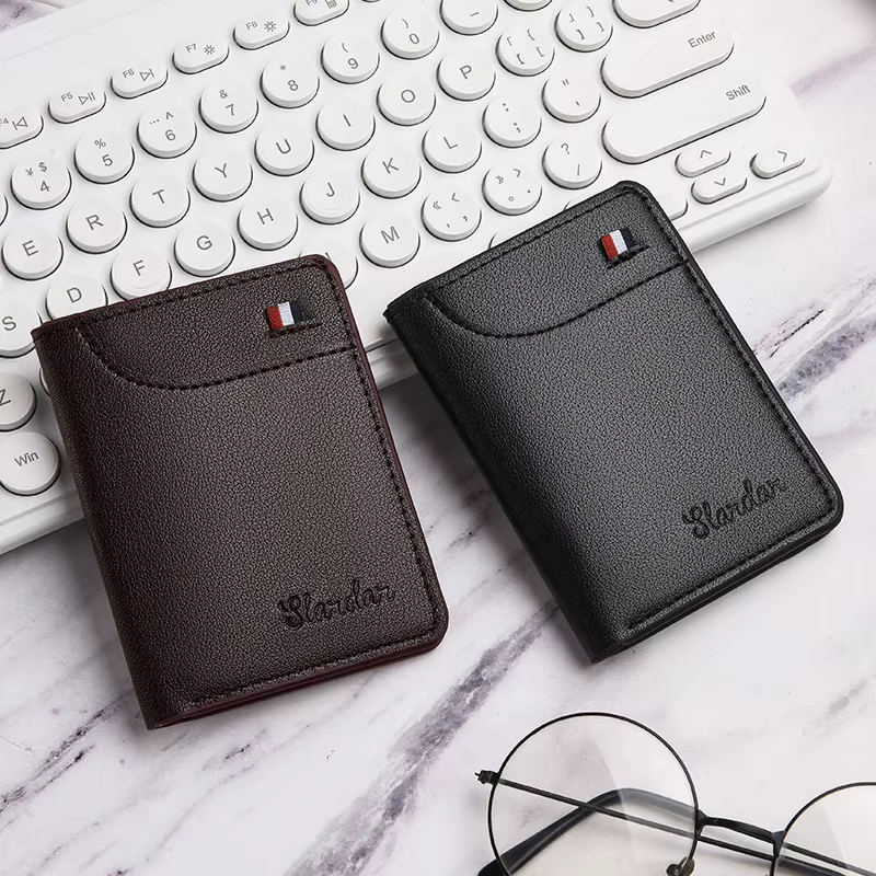 Nouveau Portefeuille Ultra Fin en Cuir PU Souple – Mini Porte-Cartes de Crédit