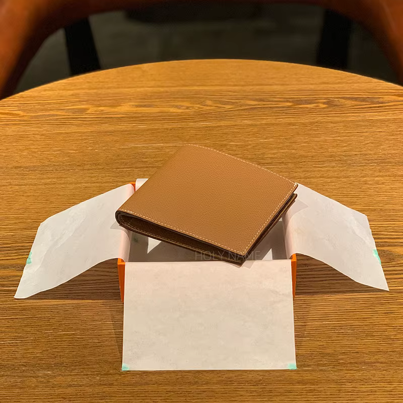Portefeuille de luxe en cuir véritable avec lettres personnalisées pour hommes et femmes