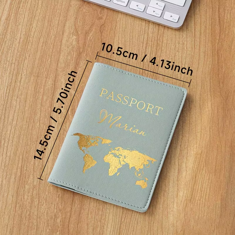 Porte-passeport personnalisé avec lettres et nom