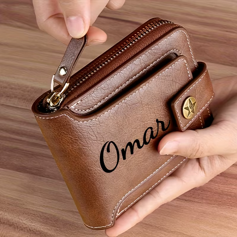Portefeuille pour hommes avec nom personnalisé
