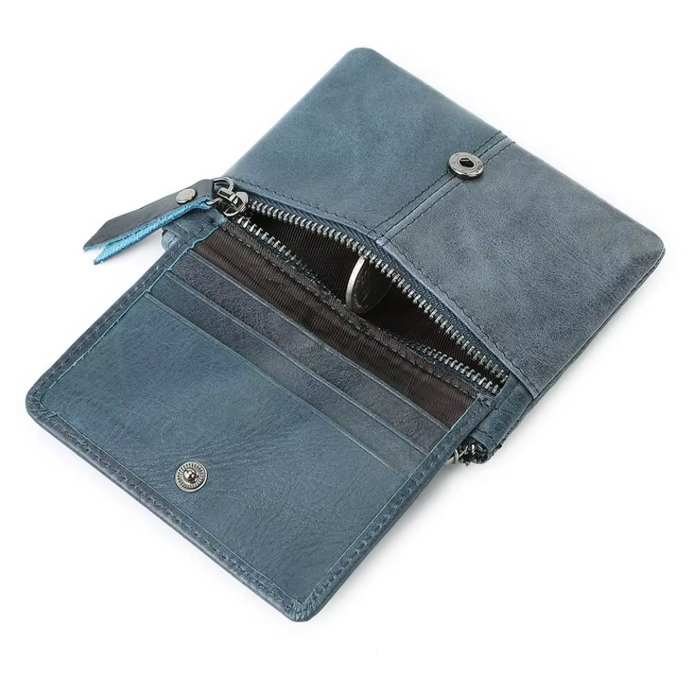Portefeuille rétro RFID petit portefeuille porte-carte d'identité de crédit pour hommes portefeuille en cuir mince pour hommes et femmes avec porte-monnaie