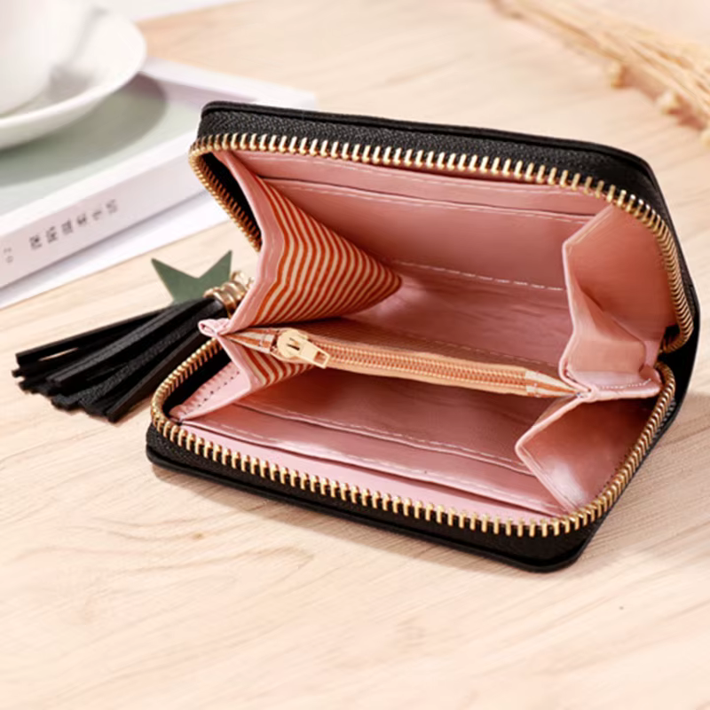 Nouveau portefeuille femmes dames Mini gland portefeuilles mignon court fermeture éclair belle en cuir Pu porte-monnaie femme main portefeuille