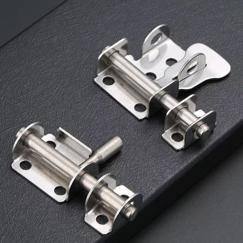 Serrure de porte de salle de bain, loquet coulissant solide, sécurité domestique en acier inoxydable