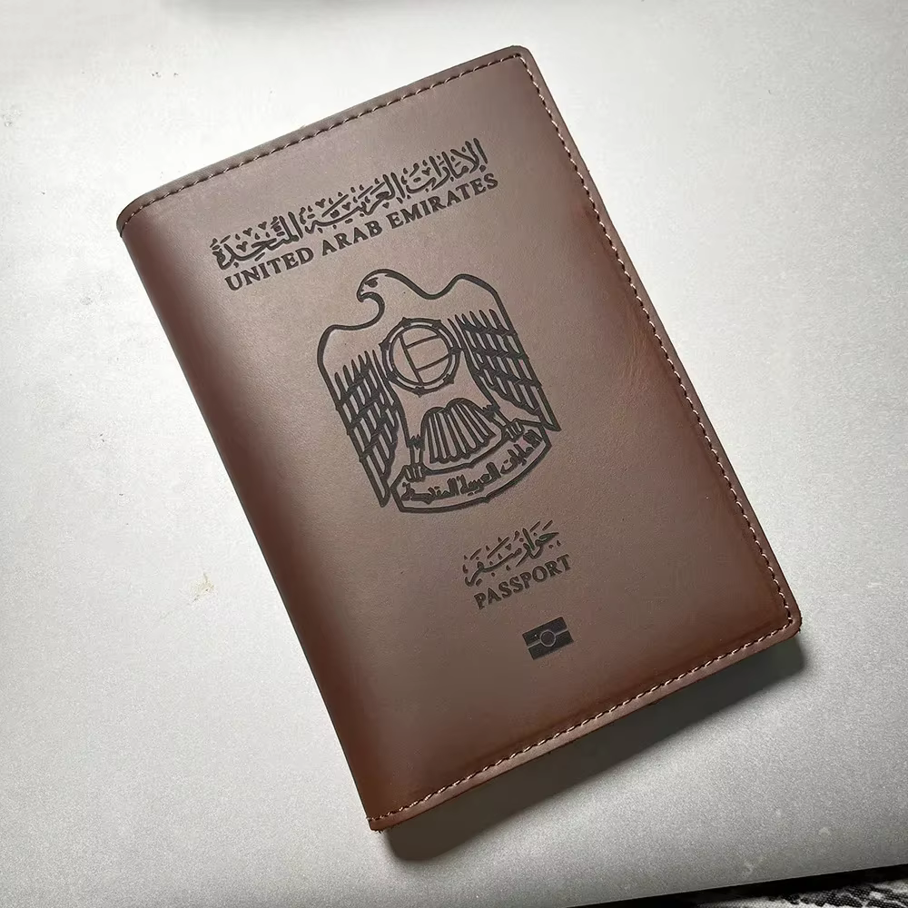 Juste de passeport en cuir véritable