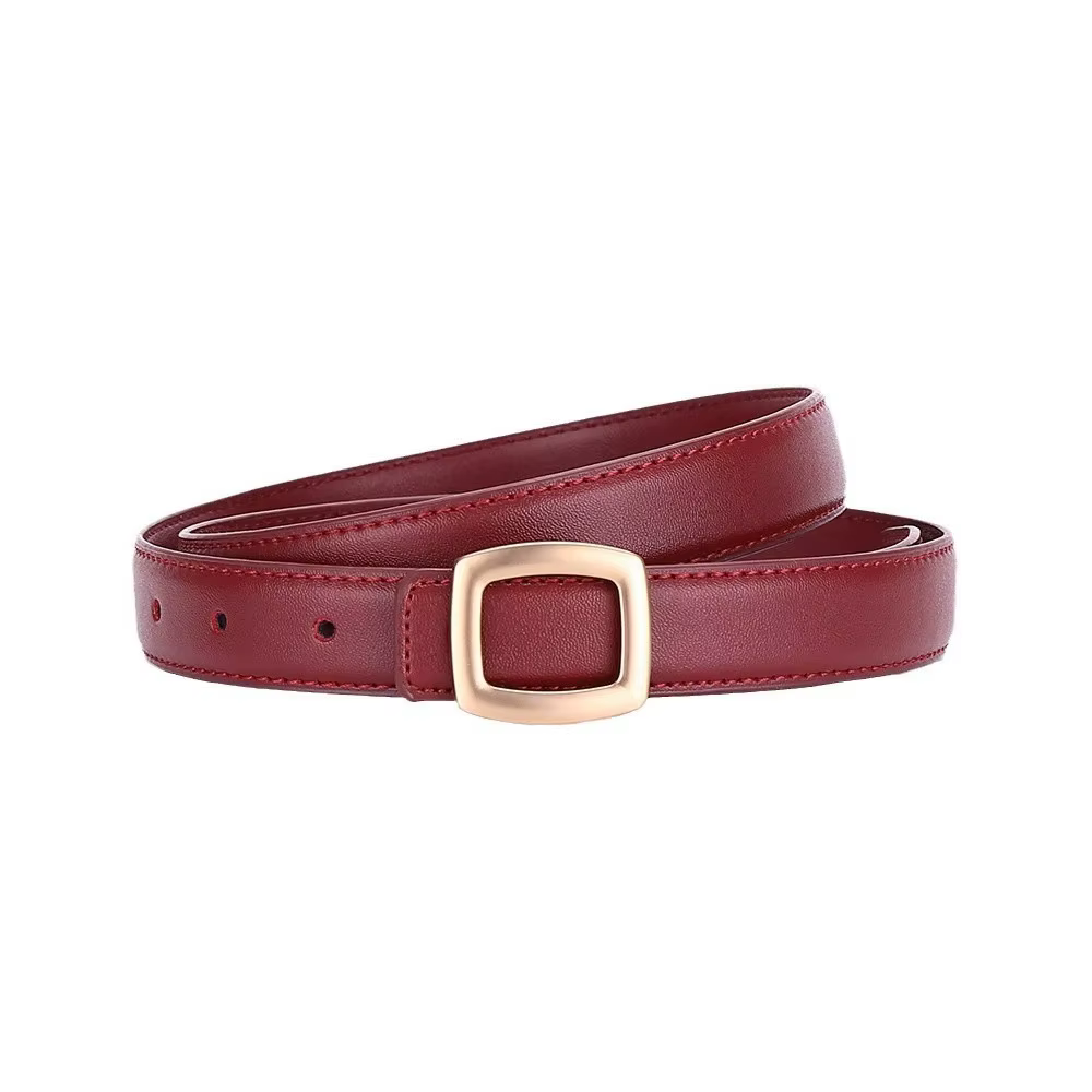 Ceinture en cuir pour femme avec décoration simple haut de gamme