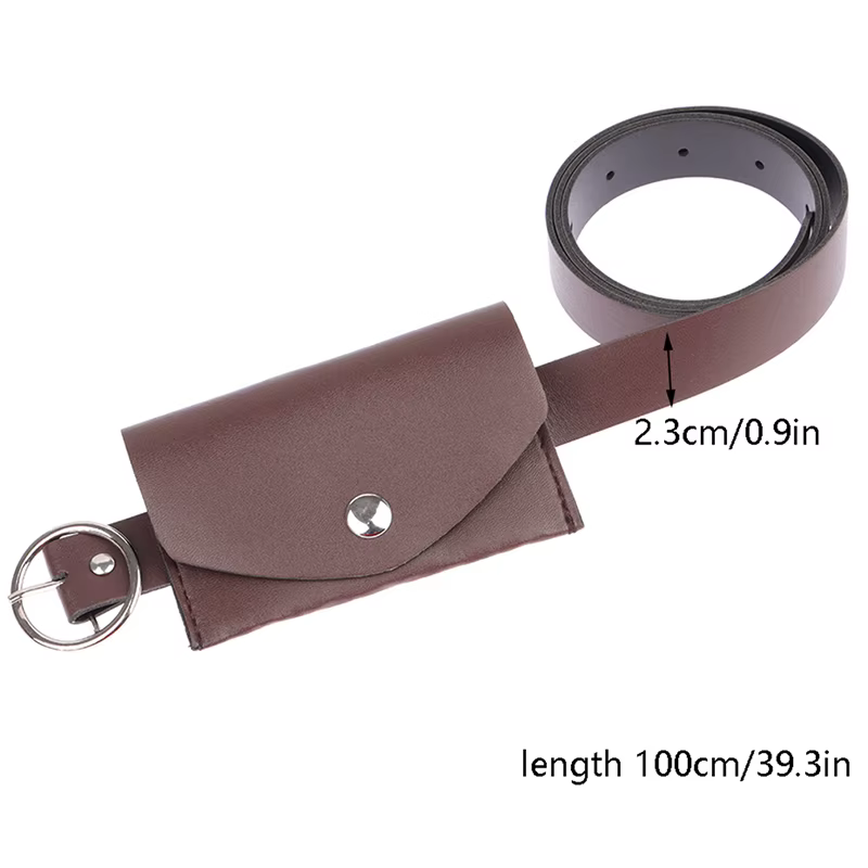 Sac de ceinture réglable en cuir PU pour femme