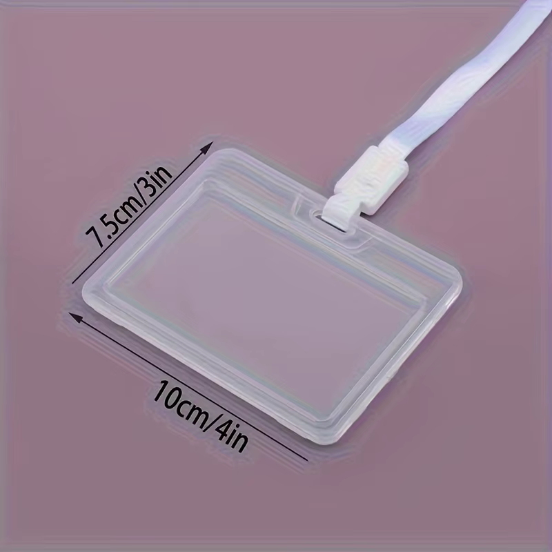 Porte-carte horizontal transparent durable avec boucle facile à tirer