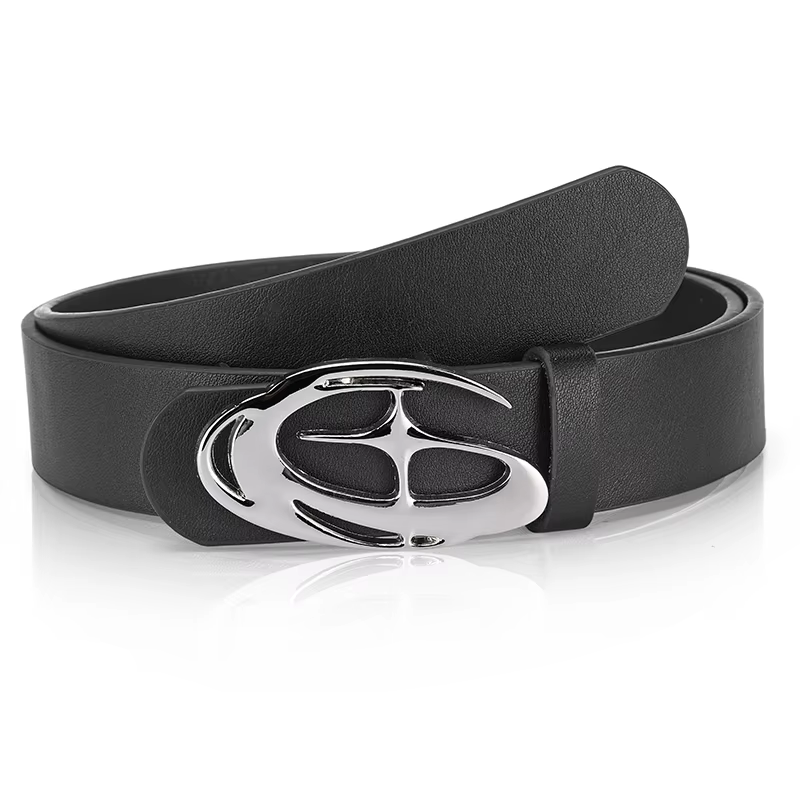 Ceinture à boucle lisse pour hommes