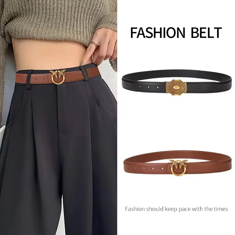 Ceinture rétro pour femme, en cuir PU tendance, accessoire de mode quotidien, parfaitement assorti, exquis, cadeau d'anniversaire, objet pratique
