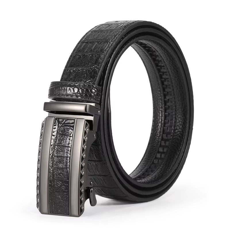 Ceinture d'affaires à boucle carrée pour hommes