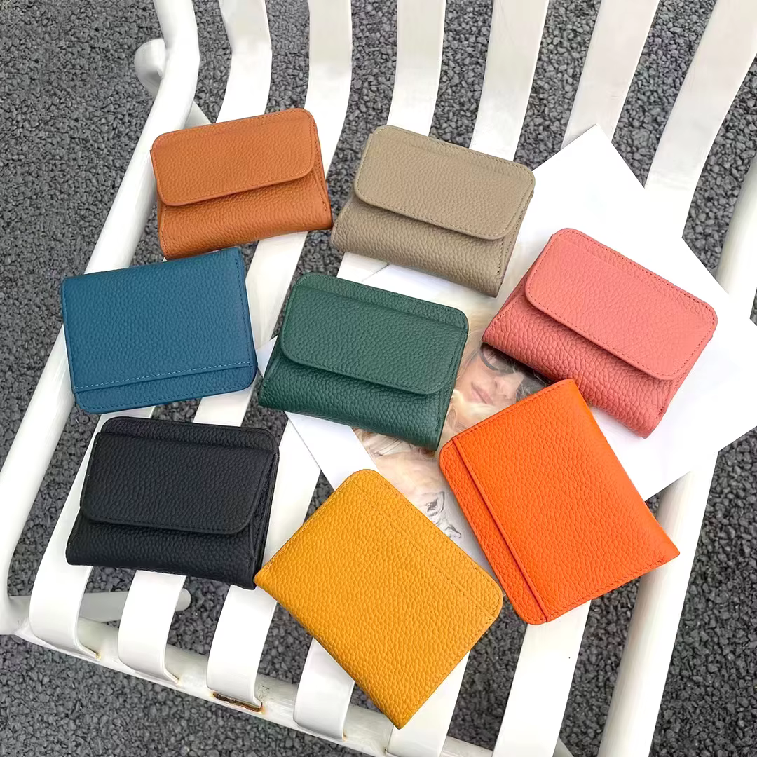 Portefeuilles en cuir véritable pour femmes