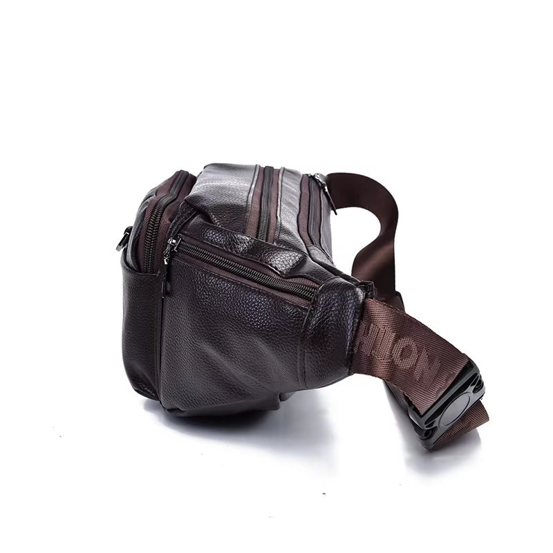 Sac de taille en cuir pour hommes