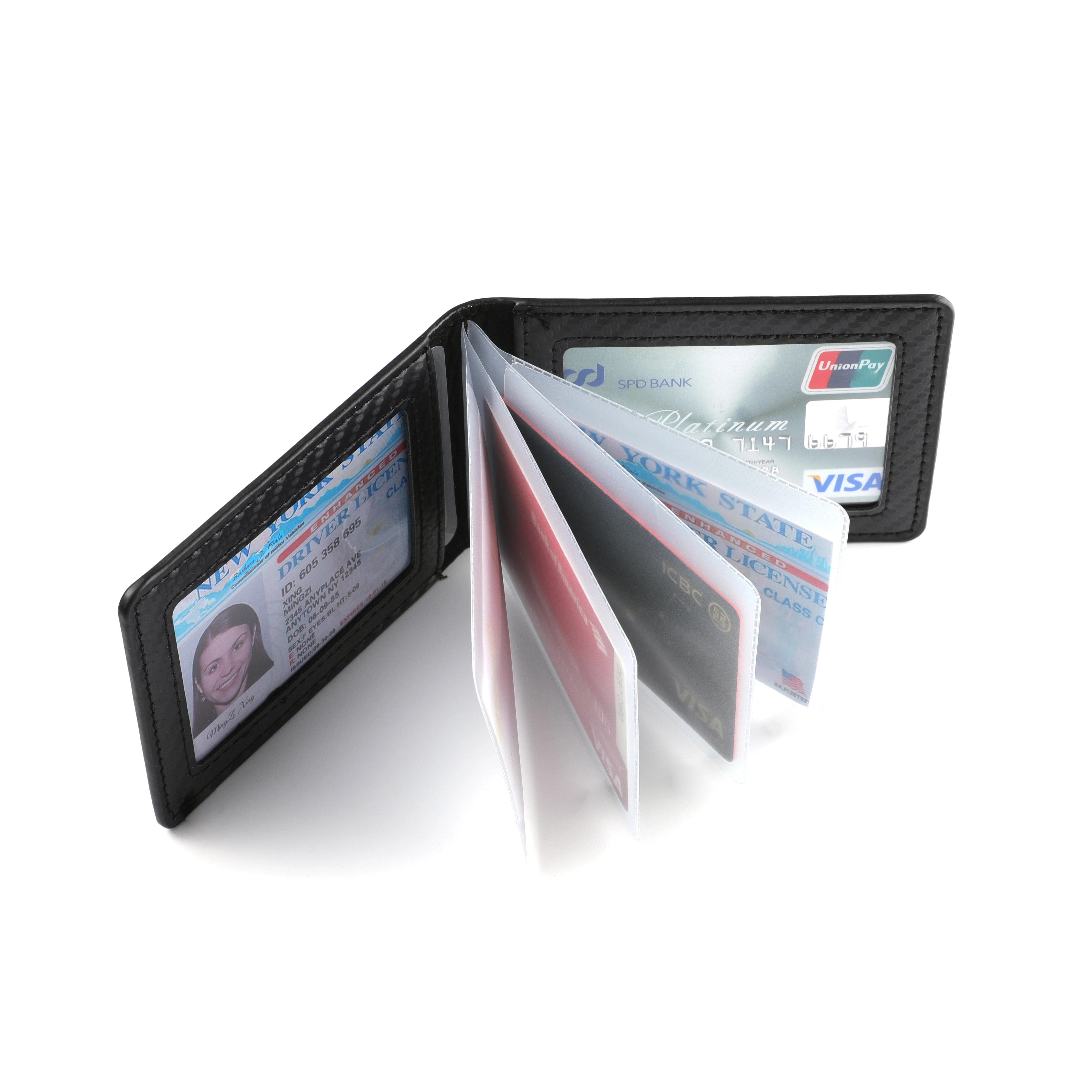 Porte-cartes de crédit en fibre de carbone pour homme
