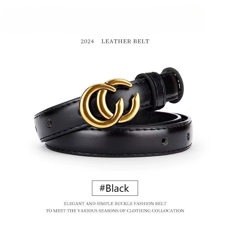 Ceinture en cuir véritable pour femmes avec boucle classique