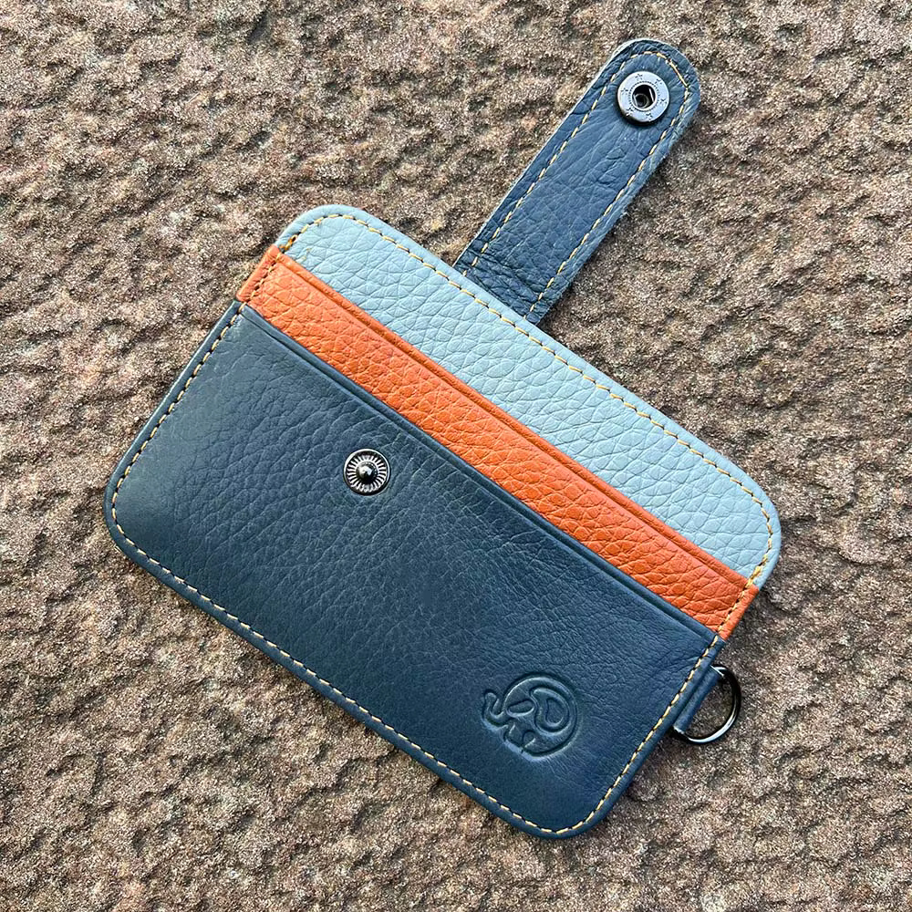 Porte-cartes en cuir véritable pour hommes