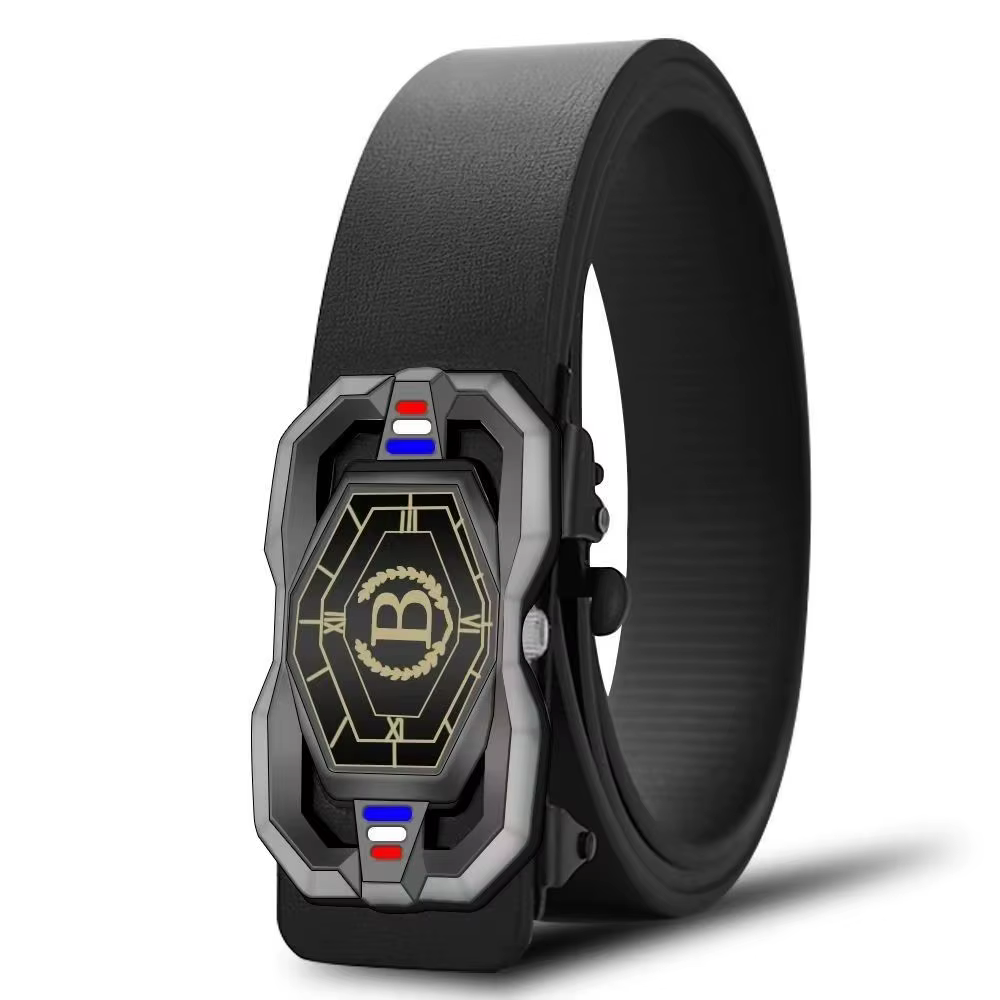 Ceinture pour homme en cuir véritable, ceinture de luxe pour homme, ceinture tendance pour jeans, ceinture polyvalente pour homme