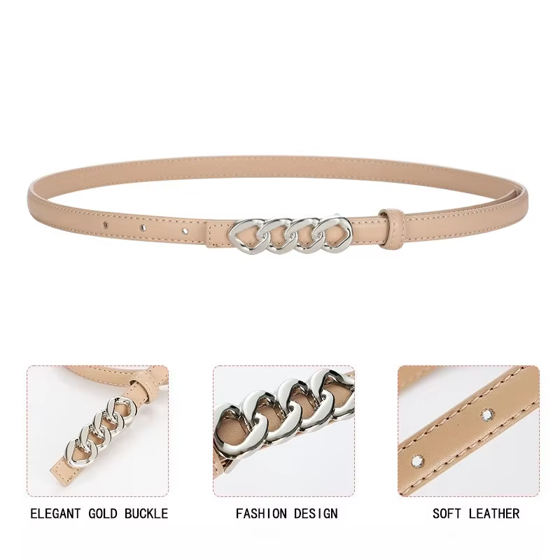 Ceinture tressée réversible à la mode pour femme