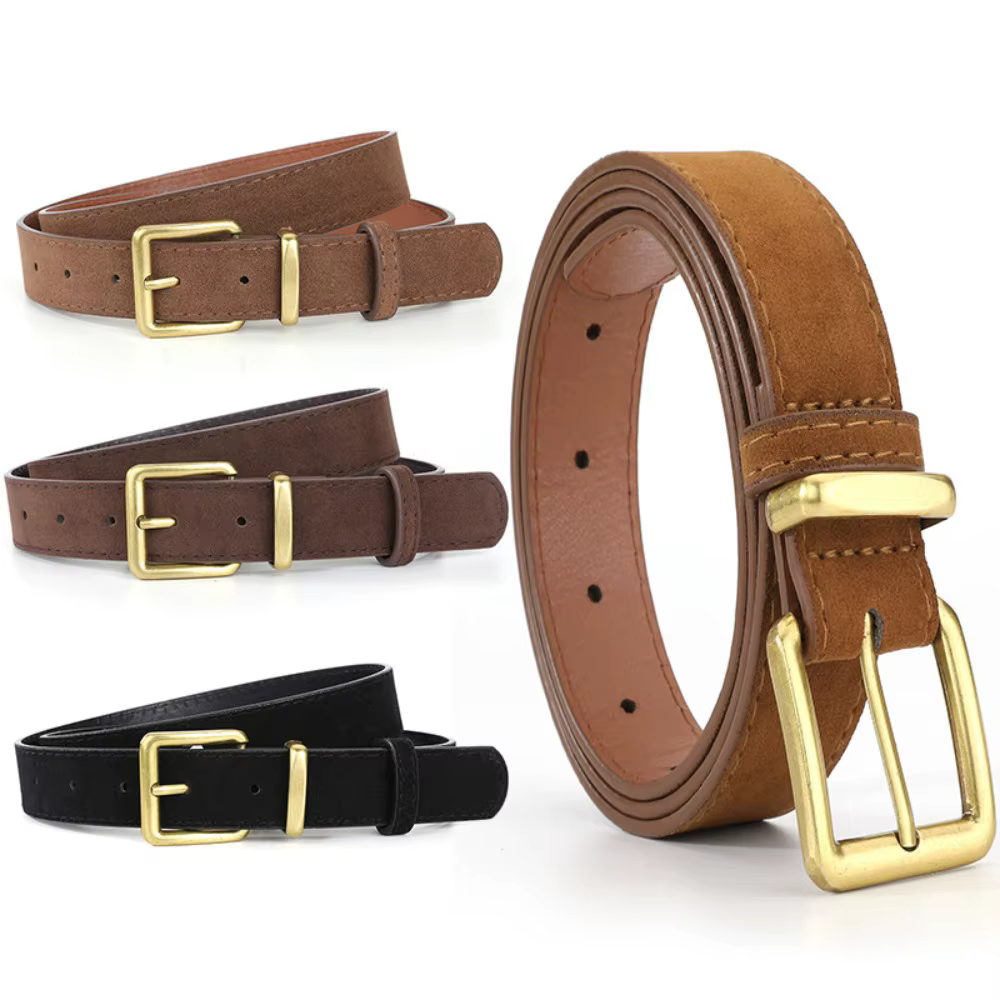 Ceinture en cuir suédé pour femme