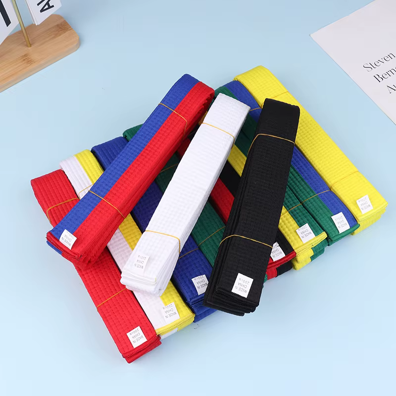 Ceinture de taekwondo ITF en coton de 200 cm de qualité supérieure, 1 pièce, accessoire de couleur pour arts martiaux, karaté, judo