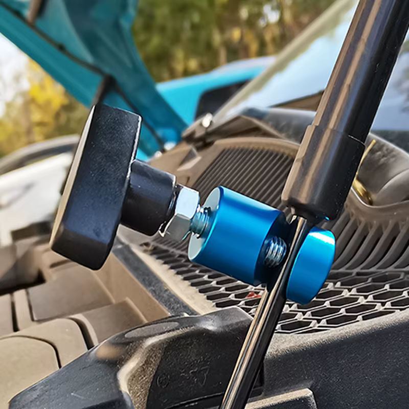 Support de capot de voiture en aluminium, pression d'air de coffre, couvercle de moteur antidérapant, tige de Support de levage, pince de fixation, outil de voiture