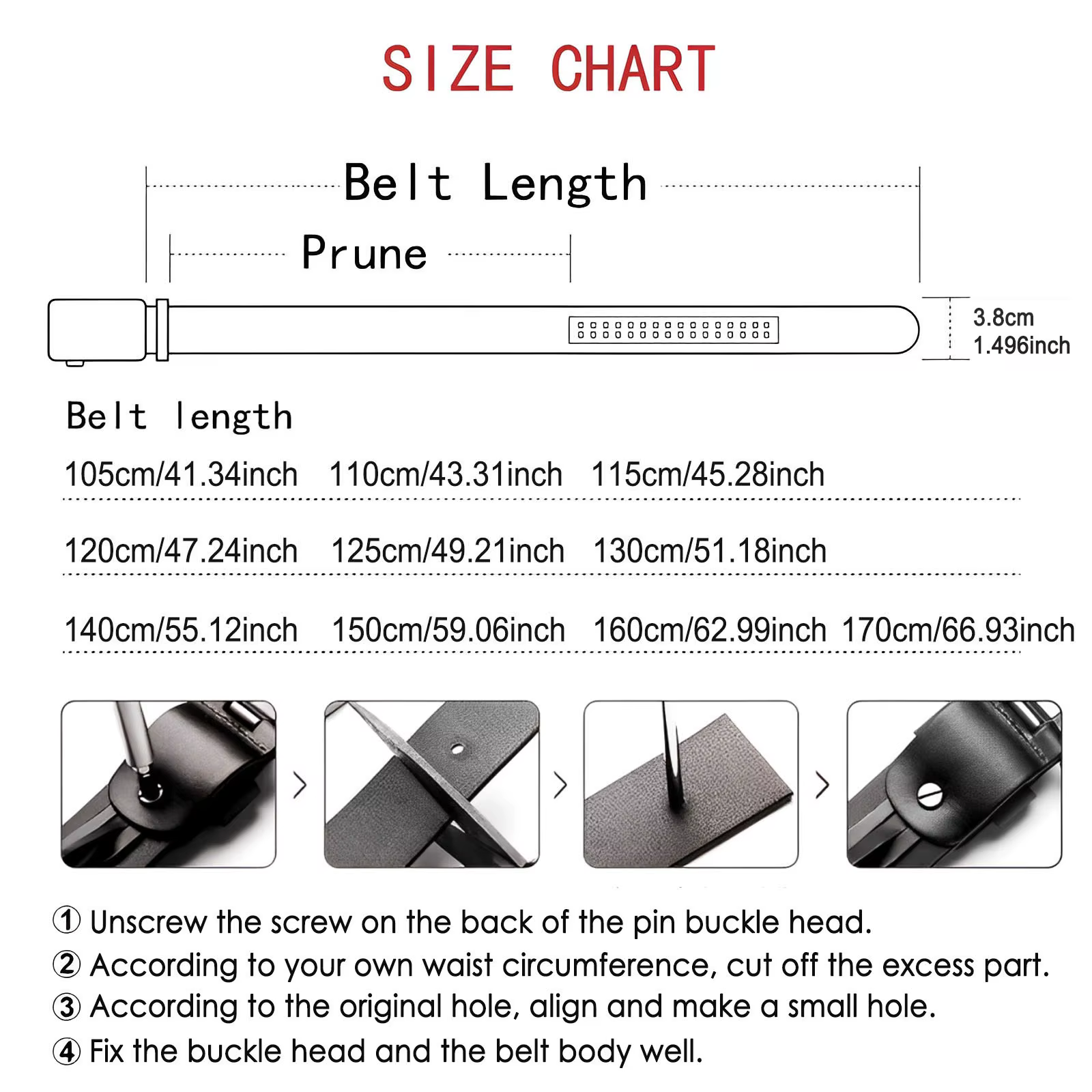 Ceinture pour hommes Original en cuir véritable alliage métal boucle ardillon taille sangles Plus