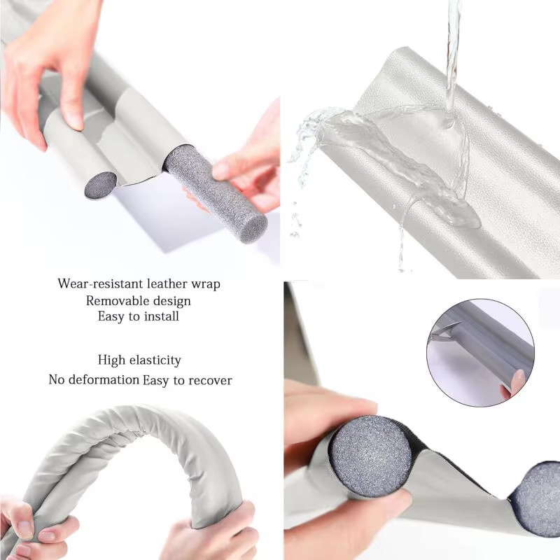 Bande d'étanchéité de porte coupe-vent, double protection sous la porte, bloqueur insonorisé et anti-poussière pour un confort amélioré de la maison.