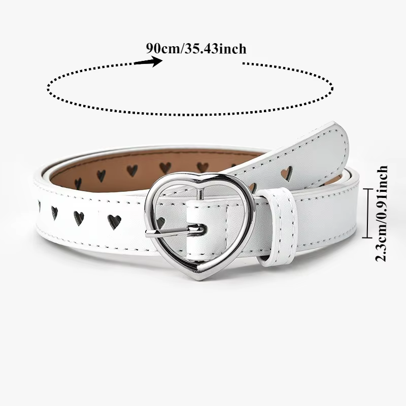 Ceinture pour femme tendance à boucle en forme de cœur