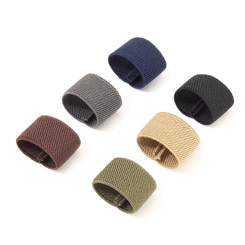 Ceintures élastiques en Nylon, boucle de taille, anneau d'élasticité, boucle fixe, boucles de ceinture de pantalon, sangle de maintien, bande en caoutchouc, Clip de queue