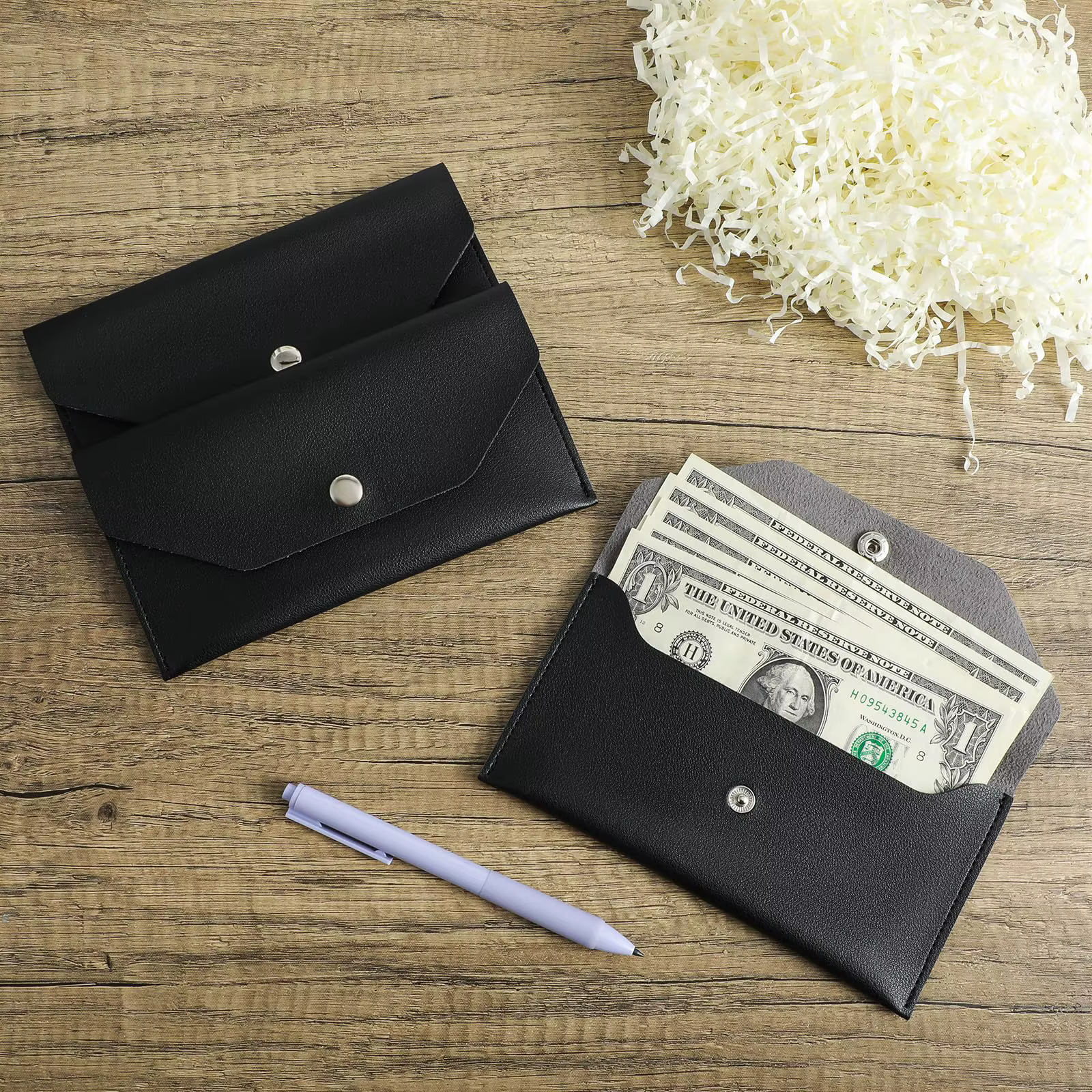 Portefeuille enveloppe écologique en cuir PU