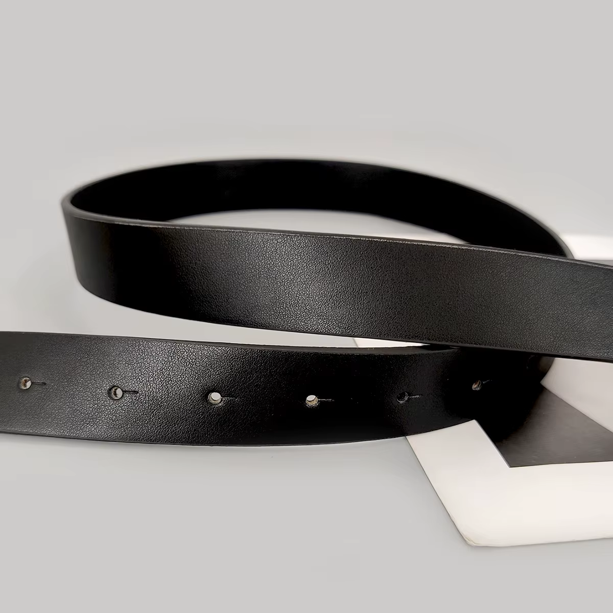 Ceinture en cuir PU noir pour femme