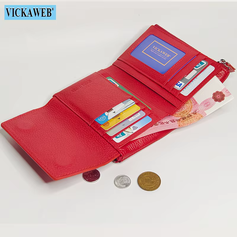 VICKAWEB portefeuille magnétique femmes court en cuir véritable portefeuilles mode Alligator moraillon